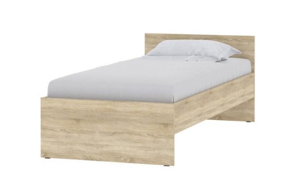 Bed Simple 90x200 cm color Sonoma oak