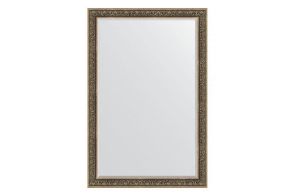 Wall mirror with bevel in a baguette frame EVOFORM BY 3631 silver monogram 119x179 cm