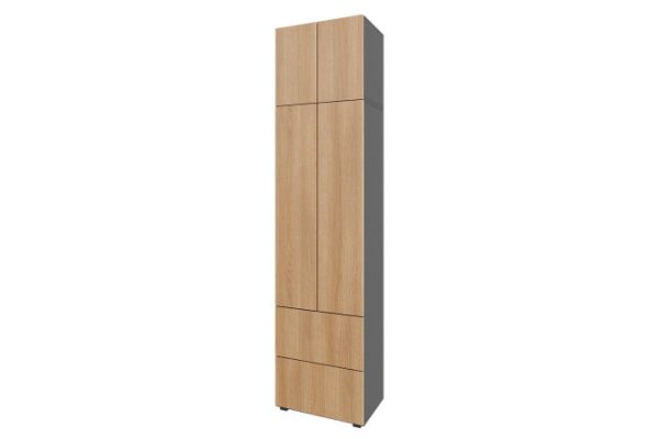 Children's wardrobe Oscar Moon mini with mezzanine 60x244x39.6 cm