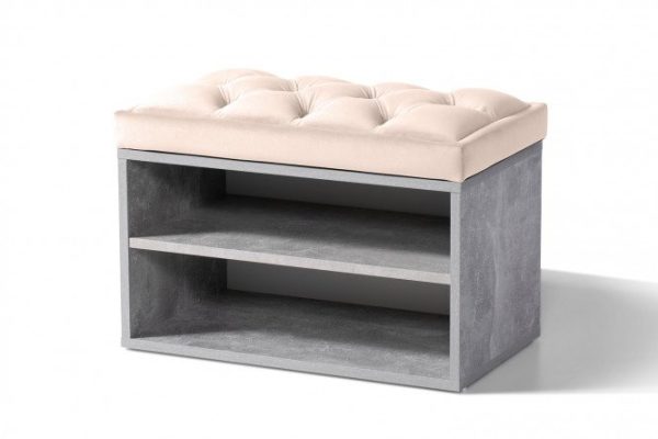 Shoe rack seat Ben-1 color cream