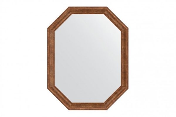Wall mirror in a baguette frame EVOFORM Polygon BY 7014, dry reed 54x69 cm