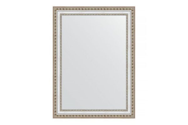 Wall mirror in a baguette frame EVOFORM gold beads on silver 65x85 cm