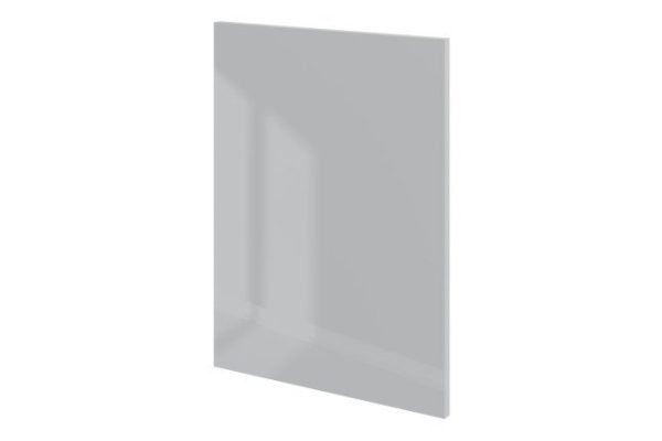 Cabinet front with drawer Amika gray pearlescent gloss 39.6x53.6 cm, color gray pearlescent gloss