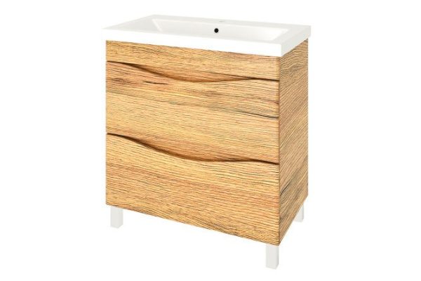 Floor stand Dakota 57 cm, frame color rustic straw, facade rustic straw