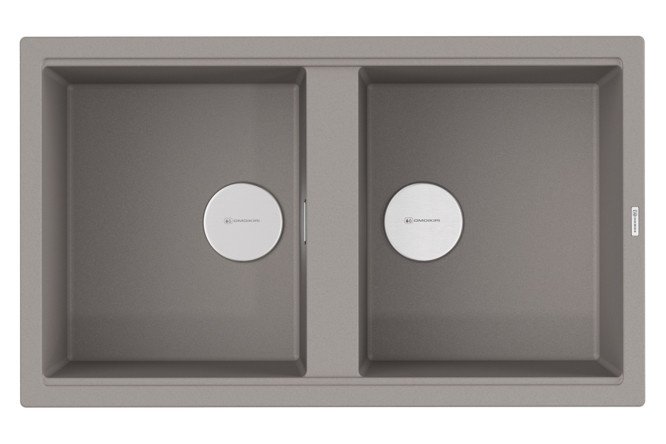 Inset sink OMOIKIRI Kitagawa 86-2-GR 4993491 86x51x20 cm