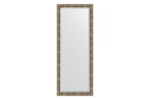 Floor mirror with bevel in a baguette frame EVOFORM BY 6107 silver bamboo 78x198 cm