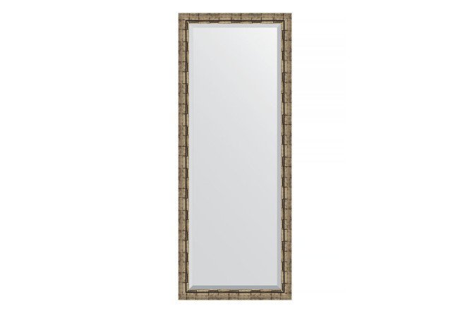 Floor mirror with bevel in a baguette frame EVOFORM BY 6107 silver bamboo 78x198 cm