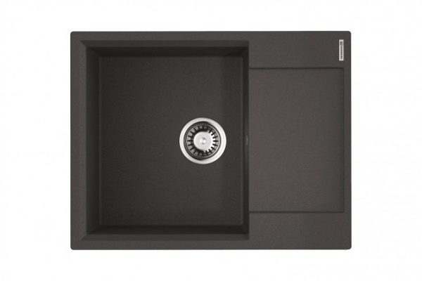 Inset sink with drainer OMOIKIRI Daisen 65-BL 4993684, black 65x51x19.5 cm