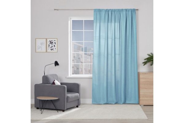 Ribbon curtain MICASA Lorette 200x280 cm, 1 piece, turquoise color