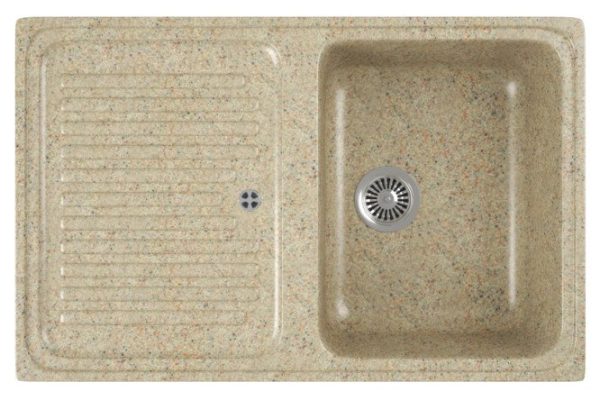 Inset sink with drainer GreenStone GRS-78 302 51x78x17 cm