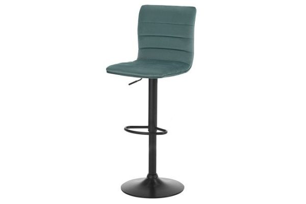 Bar stool Billy 40x96x52 cm, upholstery color aquamarine, legs black
