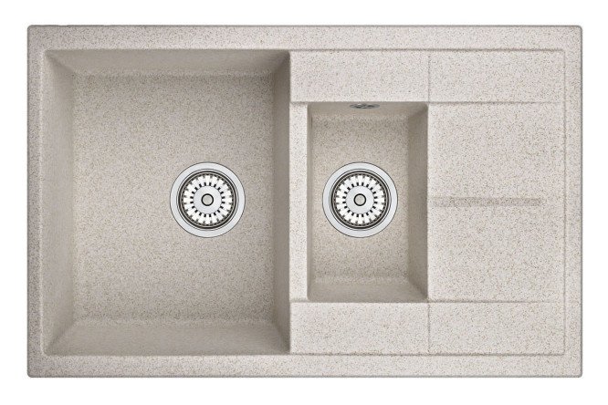 Inset sink with drainer GRANULA 7802 77.5x49.5x19.5 cm