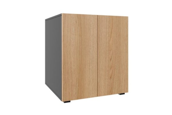 Children's chest of drawers Oscar Moon mini 60x66x39.6 cm, anthracite, Canadian oak