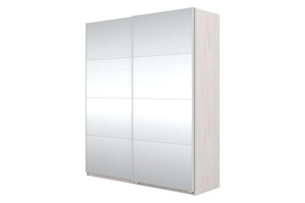 Sliding wardrobe Oscar 200x236x58 cm, light ash Anchor, facade - mirror