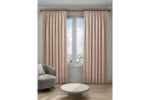 Ribbon curtain Decofest Canvas Sophie 200x280 cm, 1 piece, beige