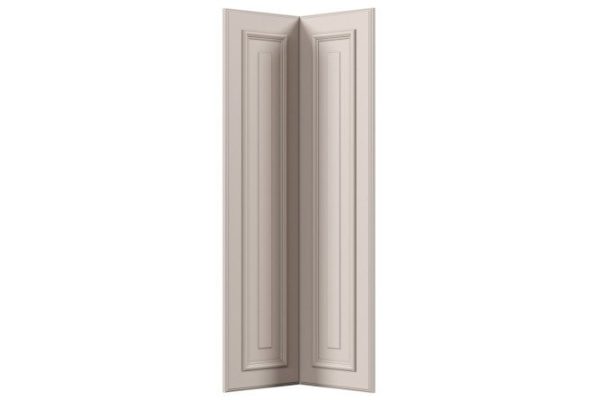 Set of Olivia fronts for a wall-mounted corner L-shaped cabinet, 50.6x95.6 cm, cashmere color