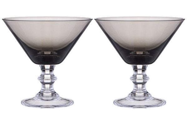 Set of martini glasses Lefard Mirage Gray 280 ml, Glass, 280 pcs.