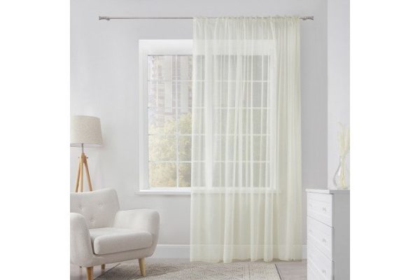 Tulle on ribbon ESTUDI BLANCO Inci 300x280 cm, 1 piece, ecru color