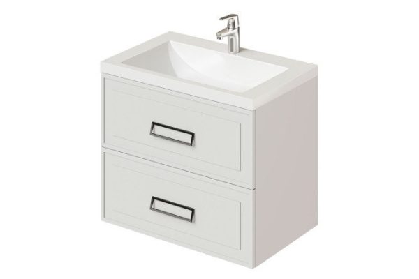 Hanging cabinet Pino 75 74.4 cm, color ceramic frame, ceramic facade