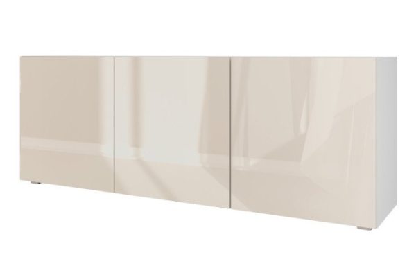 Cabinet Oscar Amika 180x64 with doors, white / cashmere gloss