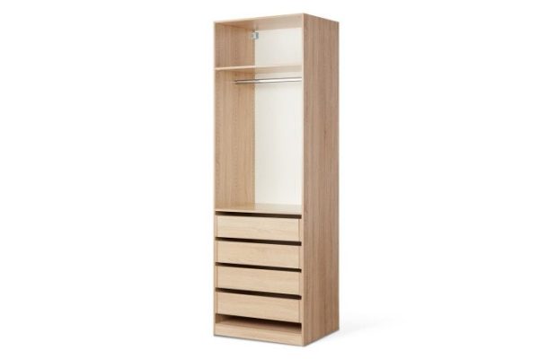 Wardrobe system Oscar Bergen 75x236x58 cm, Sonoma oak