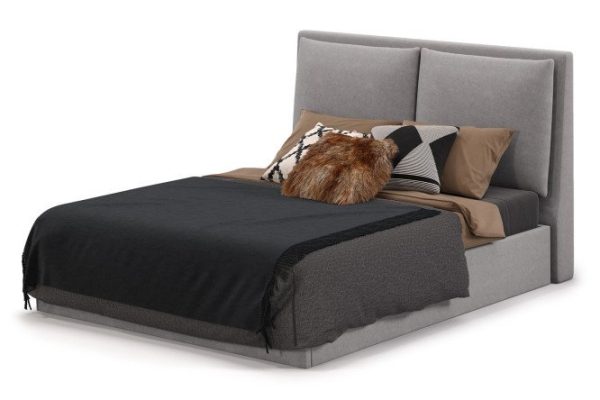 Bed with lifting mechanism Emilia color gray 160x200 cm