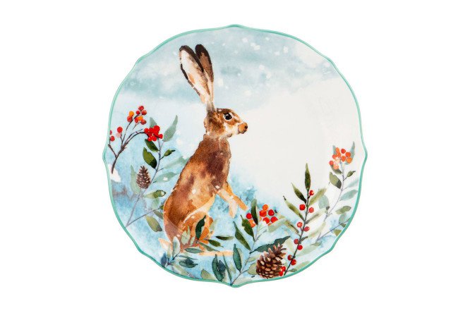 Snack plate Forest Tale Hare Porcelain, 20.5 cm