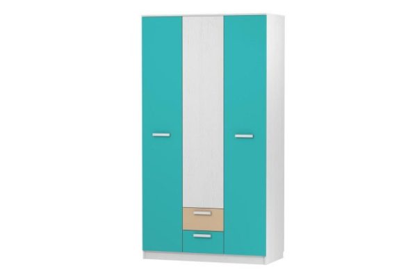 3-door wardrobe with drawers Rainbow 120.2x225.6x57.8 cm