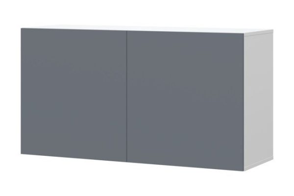 Cabinet Oscar Moon 120x64 with doors, white / graphite soft