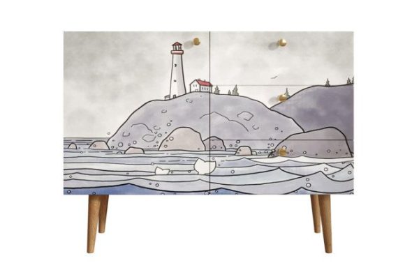 Chest of drawers Berber 3 drawers and door