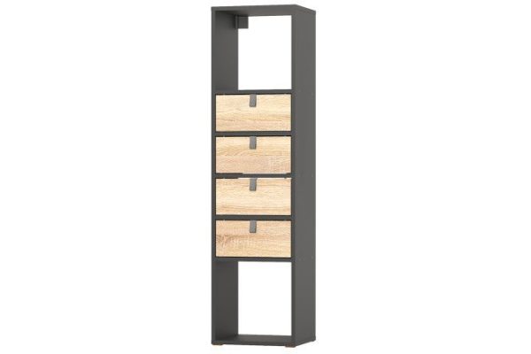 Rack 4 sections Bricks anthracite / sonoma oak