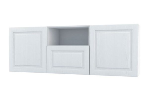 Cabinet 2 doors, drawer and shelf Oscar Bella 180x64 with closers, white / white wood