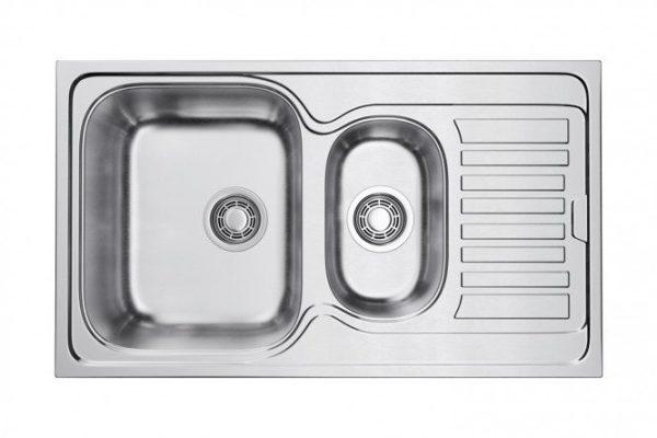 Inset sink with wing OMOIKIRI Kashiogawa 86-2-IN 4993454, stainless steel 86x50x15 cm