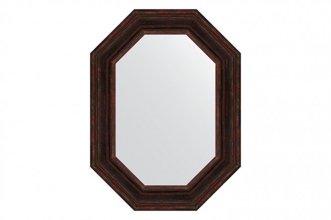 Wall mirror in a baguette frame EVOFORM Polygon BY 7217, dark Provence 59x79 cm