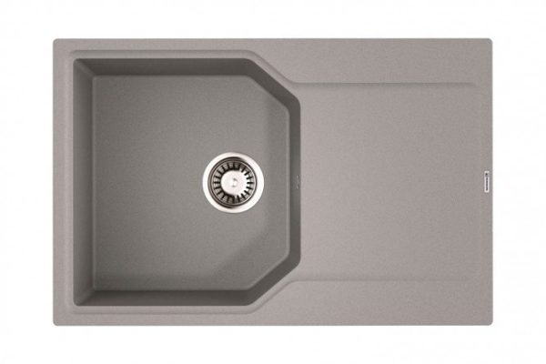 Inset sink with drainer OMOIKIRI Yonaka 78-GR 4993706, gray 78x51x19 cm