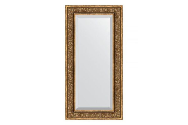 Wall mirror with bevel in a baguette frame EVOFORM Bronze monogram 59x139 cm
