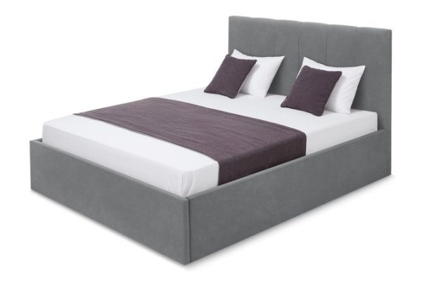 Bed with lifting mechanism Lorena color dark gray 180x200 cm