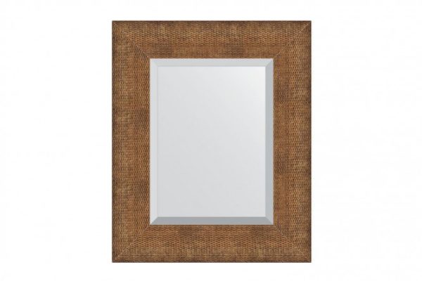 Wall mirror with bevel in a baguette frame EVOFORM BY 3944 copper chain mail 47x57 cm