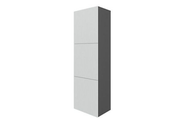 Wardrobe Oscar Amelie 60x192 cm 3 doors, anthracite / talc wave