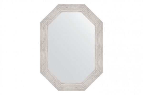 Wall mirror in a baguette frame EVOFORM Polygon BY 7085, silver rain 52x72 cm