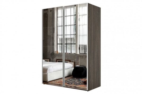 Sliding wardrobe 2-door Comet 200x240 cm wenge Mali, mirror fronts