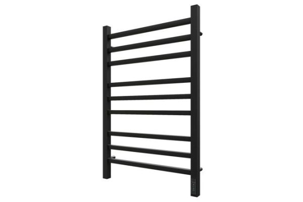 Electric heated towel rail POINT Vega P9, black PN71858B 53x79x8 cm