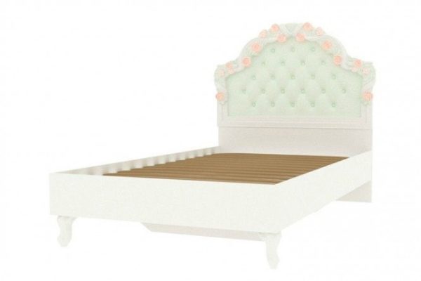 Children's bed Louise 120x200 cm color alabaster, mint