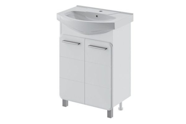 Floor stand RUNO Erica 45.6 cm, frame color white, facade white