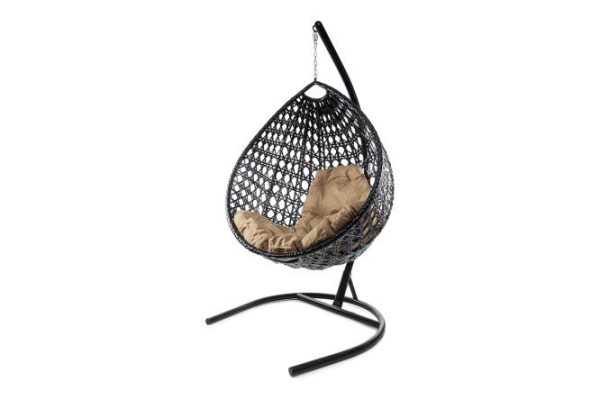 Hanging chair Drop Lux 72x186x98 cm, base and frame color black, finishing black