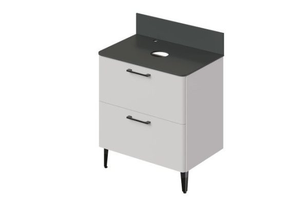 Floor cabinet Nais 2.0 70 cm, color ceramic frame, ceramic facade