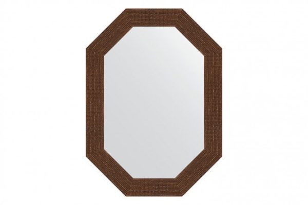 Wall mirror in a baguette frame EVOFORM Polygon BY 7089, antique copper mosaic 52x72 cm