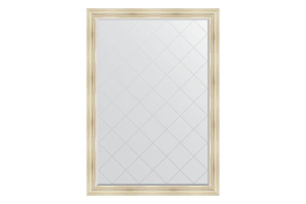 Wall mirror with engraving in a baguette frame EVOFORM BY 4504 etched silver 134x189 cm