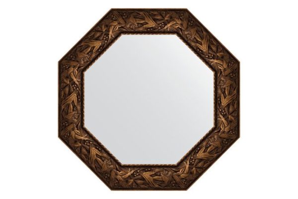 Wall mirror in a baguette frame EVOFORM Octagon BY 3836, Byzantium bronze 68.8x68.8 cm