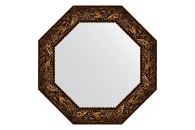 Wall mirror in a baguette frame EVOFORM Octagon BY 3836, Byzantium bronze 68.8x68.8 cm